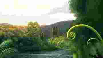 Kirikiri, Hauraki — a valley settlement in the last light.